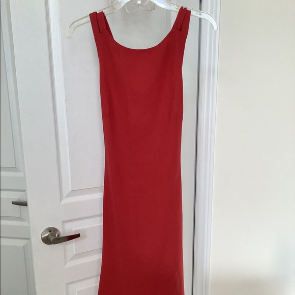 Red Ralph Lauren Open-Back Cocktail Dress - Picture 4 of 5